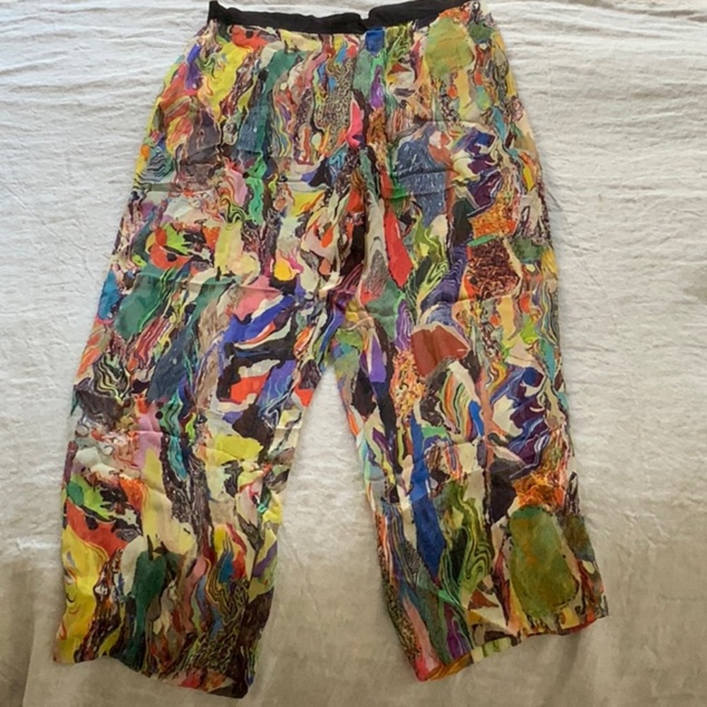 Dries van Noten Sheer Cropped Silk Pant